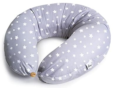 Niimo Coussin de Grossesse et d'allaitement XXL - Housse de Coussin Maternité 100% Coton, Distingué par Deux Prix en 2022, Lavable, Coussin d'allaitement