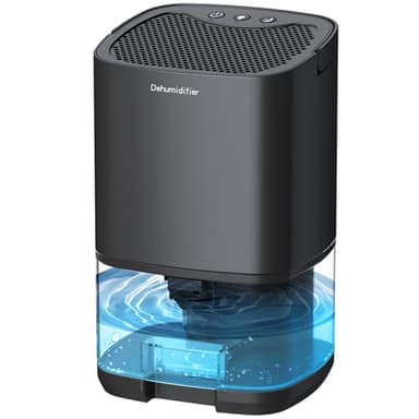 Déshumidificateur pour la maison 35OZ Petit déshumidificateur pour la chambre 2500 pieds cubes (350sq ft) avec 7 lumières LED, ultra silencieux et déshumidificateur à arrêt automatique