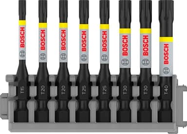 Bosch 8x Embout PRO Torx Impact (170 x 120 mm, Professional Accessoire Visseuse, Visseuse)