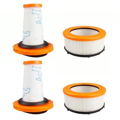 Waremax 2 Pré-Filtres + 2 Filtres Moteur de rechange pour Rowenta X-Force Flex 9.60 et Rowenta X-Nano ESSENTIAL Aspirateurs Sans Fil, Accessoires de rechange comparables à ZR009010, ZR009012