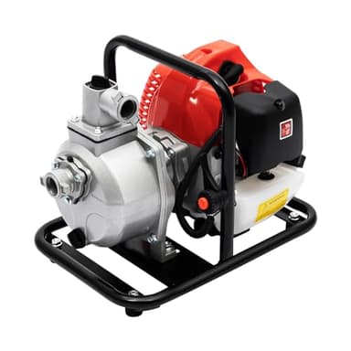 ROGONPDK 1 pouce 43cc Pompe a eau thermique 2 temps Pompe de Jardin - Pompe à eau sale - Pompe de bassin - 1,25 kW avec crépine