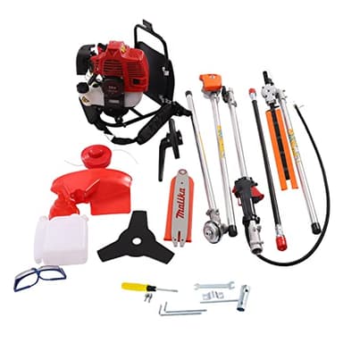 Débroussailleuse à essence 4 en 1, 52 cc, 2 temps, sac à dos, coupe-gazon, avec sangle de transport professionnelle, taille-haie, débroussailleuse, élagueuse
