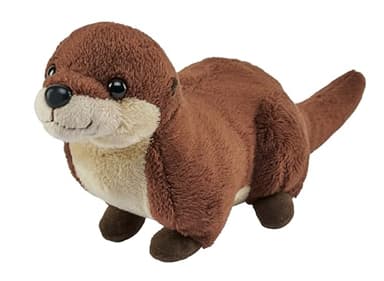 Wild Republic Pocketkins Eco Loutre de Rivière, Animal en Peluche, 12 cm, Rembourrage en Bouteilles d'eau recyclées filées