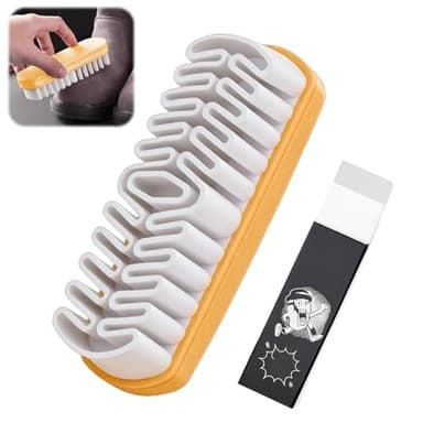 Kit de brosse de chaussures en daim Comprend une brosse et une gomme, kit de nettoyage en daim dépoli multifonctionnel pour l'entretien du cuir, brosse multifonctionnelle dépoli gomme daim chaussure