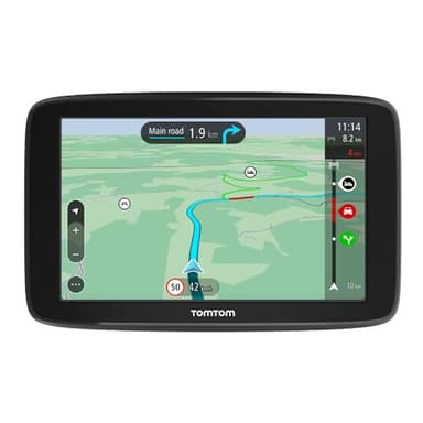 TomTom GPS Voiture GO Classic, 5 Pouces, Info Trafic, Essai des Alertes de Zones de Danger, Cartes EU, Mise à Jour Via WiFi, Fixation Reversible Intégrée Noir