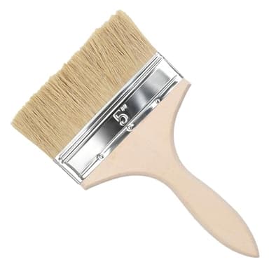 Pinceau Plat Spalter - Lot de Peinture, Nettoyage, Lasure, Vernis Bois - Pour Le Barbecue, la Colle - Largeur des Poils 120 mm