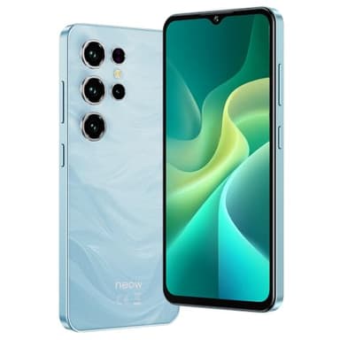 Neow Safe + Smartphone Android 14 4G 128 Go| Écran 6.52" HD+ | Smartphone pour Ado | Applis Scolaires & Ludiques Préinstallées | Contrôle Parental (Bleu)