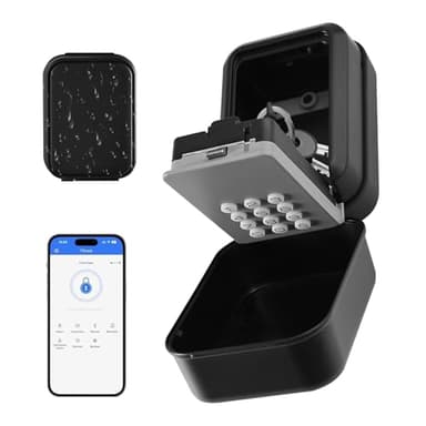 Hocomay Coffre-fort intelligent pour clés connectées, boîte à clés intelligente, code numérique, pour la maison, le bureau, la maison, le garage