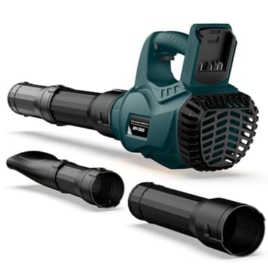 Souffleur à Batterie, Souffleur de Feuilles sans Fil pour Bosch 18V GBA Batterie, Bandoulière, Moteur sans Balais, Vitesse Max 300 km/h, 3 Sections de Buses, 6 Vitesse Variable, Idéal pour Le Jardin