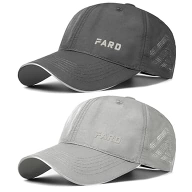 AYPOW 2 Pcs Casquette de Baseball Séchage Rapide Homme Femme，Casquette Running de Extérieur été Anti UV Réglable，Maille Chapeau Soleil Respirante Pliable Loisirs Golf Cyclisme Randonnée