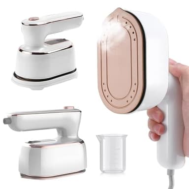 CUBTEM Defroisseur Vapeur,1000W Fer à Repasser Steamer,Fer a Repasser Vapeur,Mini Fer à Repasser,20s De Chauffage Rapide,Réservoir Deau 100 ML,Humide et sec Pour La Maison,Bureau and Voyage (Blanc)