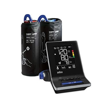 Braun ExactFit 5 Connect Tensiomètre de bras intelligent | Compatible avec l’app Braun Healthy Heart | Code couleur | 2 tailles de brassard | Pour usage domestique | BUA6350