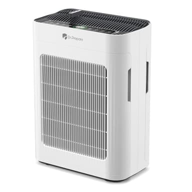 DR.PREPARE Purificateur d'air Maison, Pet Mode, Double Aspiration, Jusqu'à 280 m², Mode Nuit, Silencieux 20dB, Pré-filtre Lavable, Capteur Intelligent de Qualité d'Air PM2.5, Pour Chambres, Bureaux