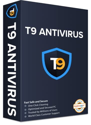 T9 Antivirus - Logiciel pour Windows - 1 PC, 1 an | Protection en temps réel | Protection contre les exploits et les logiciels malveillants |(livraison par e-mail uniquement - en 2 heures, sans CD)