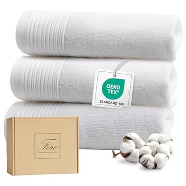Ferò Lot Serviette Main de Luxe, 3 Pièces, 100% Coton Premium Low Twist 550 g/m², Ultra Doux & Absorbant, Oeko-TEX, Design Italien, Invité et Main, Serviette 30x50 cm, Blanc