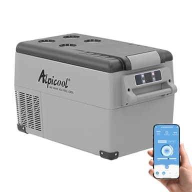 Alpicool CF35 Glaciere Portable Réfrigérateur Voiture 35 Liter Camping Congélateur 12/24V Mini Frigo pour Maison, Bureau ou Pique-Nique en Plein Air/ -20 à 20℃