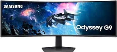 Samsung Ecran PC Odyssey G9 49’’ 240Hz , 1ms, Dalle VA Incurvée 1000R, Résolution DWQHD: 5120x1440, 2500:1, AMD FreeSync Premium Pro, Auto Source Switch+, HDR1000 et HDR10, Pied Ajustable, DisplayPort