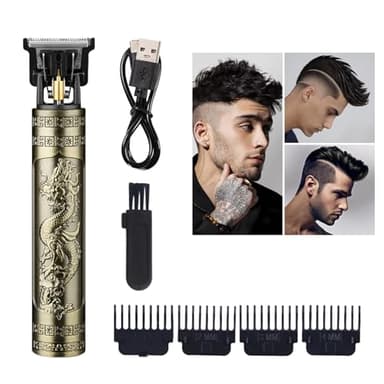 Tondeuse Cheveux Hommes,Tondeuse Barbe Electriques Professionnel,Tondeuse À Barbe Avec Outils Professionnels,Rasoir Électrique,Tondeuse Cheveux en T Sans Fil Électrique,Rechargeable Hair Clipper,B