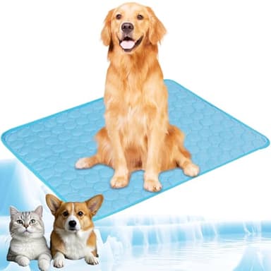 YXHZVON Tapis Rafraichissant Chien, Tapis de Refroidissement pour Pet, Tapis de Glace Auto-Refroidissant pour Chats, Chiots, Maison et Voyage, 150 x 100 cm, XXL, Bleu