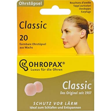 OHROPAX Classique Bouchons d'oreilles, Lot De 20