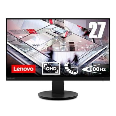 Lenovo N27q Écran 27" QHD (IPS, 100Hz, 4ms, Câble DP, HDMI) Réglage Pivotant - Noir