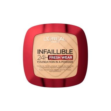 L’Oréal Paris - Fond de Teint Poudre Longue Tenue - Waterproof - Infaillible 24H Fresh Wear - Teinte : Beige Doré (140) - 9 g