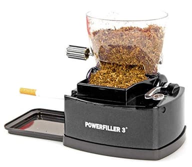 Powerfiller 3 avec Entonnoir XXL | Tubeuse électrique | Machine à tuber cigarettes avec entonnoir | Machine électrique automatique à cigarettes haut de gamme (Plusieurs couleurs : Noir)