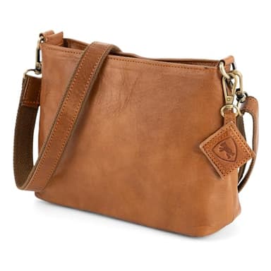Berliner Bags Marbella S Sac Bandoulière en Cuir Véritable pour Femme, Grand Sac à Main Porté Épaule Élégant et Spacieux, Idéal pour le Travail et le Quotidien – Marron
