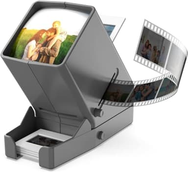 Visionneuse de Diapositives et Négatives de 35 mm, Visionneuse de Films de Bureau à la Lumière du Jour avec Un Grossissement de 3X