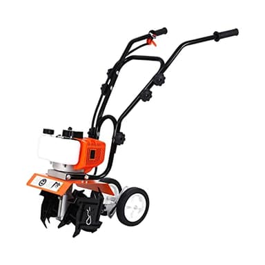 KayEsampra 52CC Motoculteur Thermique Essence, Léger 2 Temps Cultivateur Motoculteur, Petite Taille Motobineuse Essence avec Moteur Puissant, Cultivateur à Roue, Facile à démarrer et à Utiliser