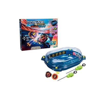 Beyblade Burst QuadStrike, Set de Combat Thunder Edge avec arène Beystadium, 2 toupies et 2 lanceurs, à partir de 8 Ans