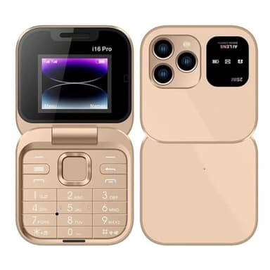 Téléphones mobiles pour personnes âgées - Mini téléphone mobile pliable rechargeable avec design de coque rabattable | Mini téléphone mobile avec caméra arrière HD 2G double SIM double veille