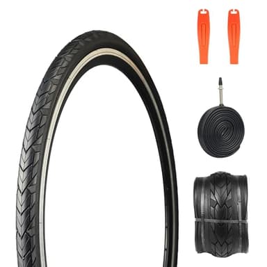 Lot de 1/2 pneus de vélo de route 700 x 35c avec protection anti-crevaison de 3 mm 37-622 pour vélo de route, vélo hybride