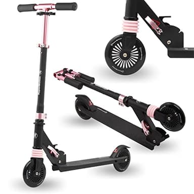 HyperMotion Trottinette Enfant 4 Ans Léger Trotinette Pliable Wally jusqu'à 8 Ans avec Hauteur du Guidon Réglable, Roues en Caoutchouc, Plateforme Antidérapante, Charge Jusqu'à 40 kg