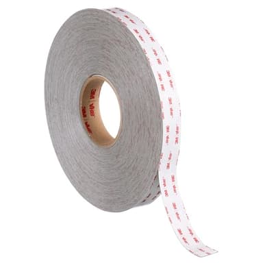 VHB 3M 4941P, Ruban Adhésif Mousse Double Face - Excellente Adhésion Ã€ La Plupart Des Métaux, Le Polycarbonate Et ABS - Gris, 19 Mm X 3 M, 1.1 Mm (1 Rouleau)