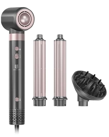 webeauty Double Tension 4in1 Sèche Cheveux Nouvelle Mise à Jour,110,000 TR/Min, 30M/S,1400W Seche Cheveux Professionnel avec Boucleur Automatique,Diffuseur, 500 Millions d'ions Négatifs Airstyler
