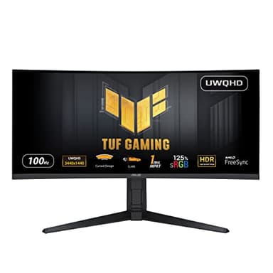 ASUS TUF Gaming VG34VQEL1A – Ecran PC gaming incurvé 34" UWQHD - 3440 x 1440 - 100Hz, 1ms - Freesync - 125 % sRGB - HDR