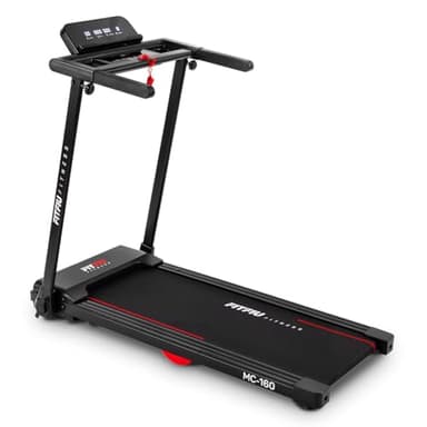 FITFIU Fitness MC-160 - Tapis de Course Pliable Ultra-Compact, Vitesse maximale 14km/h, Surface de Course 40x100cm, Puissance 1500w, 12 programmes d'entraînement