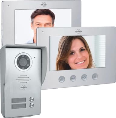 ELRO DV4000-2 Interphone Vidéo │ 2 Appartements │ caméra Full HD 1080P avec Vision Nocturne │ câble 4 Fils │ 16 sonneries
