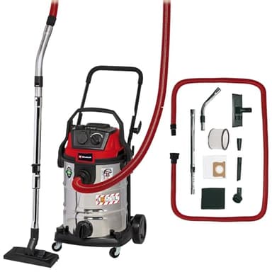 Einhell Aspirateur de Chantier Te-VC 2230 SACL (1 400 W, Cuve 30L, Classe de poussières L, pour des poussières de valeurs MAK Sup.1 MG/m³) Vendu avec Plusieurs Buses et filtres