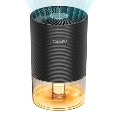 CONOPU Déshumidificateur électrique, déshumidificateur de pièce à économie d'énergie à arrêt automatique, déshumidificateur de sous-sol, petite armoire ultra-silencieuse, salle de bain