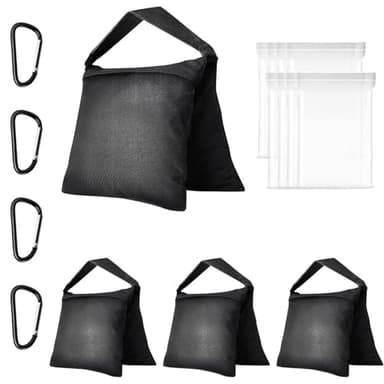 EMART Lot de 4 Sacs de Sable Résistants pour Trépied de Photographie, Studio Photo, Tente, Parasol