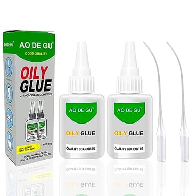 Rusoz Super Glue, 2 Flacons de Colle Forte Rapide Glue Extra Forte de 50ml Transparente Colle Forte Tout Support Tous Matériaux, pour le Bricolage et Diverses Restaurations,Séchage Immédiat