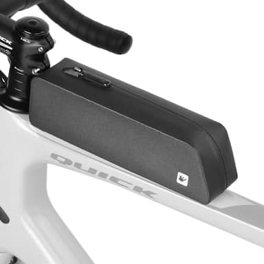 Rhinowalk Sacoche de cadre de vélo K34 – Sacoche de cadre en TPU imperméable avec sangles et vis, Sacoche de selle aérodynamique pour vélo de course et vélo de ville (Noir)