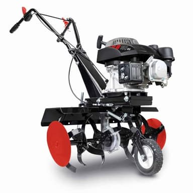 Scheppach Motobineuse Thermique MTP560 | Puissant Moteur de 3,7 CV | Robuste | Largeurs de fraisage 360 mm / 560 mm | Equipe de 24 Couteaux rotatifs | Guidon Ergonomique et déplacement aisé