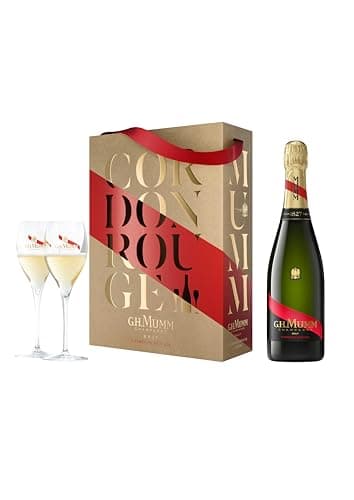 MUMM - Coffret Champagne - Cordon Rouge - + 2 flûtes - 12,5 % - 75 cl