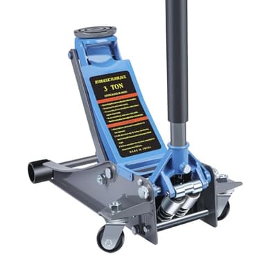 LARBANKE Cric hydraulique à profil bas de 3 tonnes pour voiture, construit en aluminium et acier durables, cric de sol avec double système de pompe pour un levage rapide, capacité de 2993,7 kg, plage