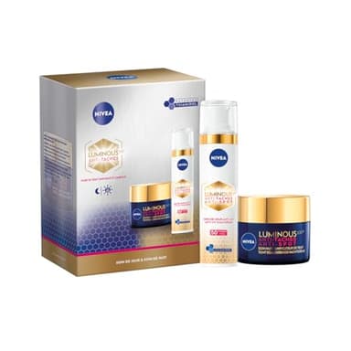 NIVEA Luminous 630 Coffret Soin de jour & Soin de nuit (1x1 pce), Crème visage anti taches pigmentaires au Thiamidol & Acide Hyaluronique, Coffret cadeau femme soin anti-âge, crème hydratante visage