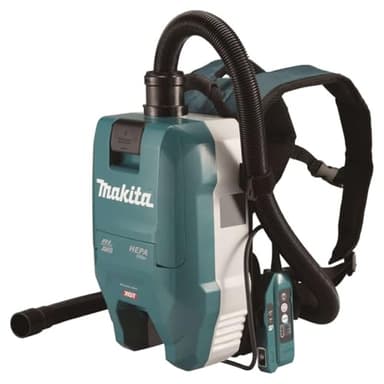 Makita VC009GZ01 Aspirateur à Dos sans Fil 40 V Max. avec AWS (sans Batterie, sans Chargeur) Pétrole/Noir