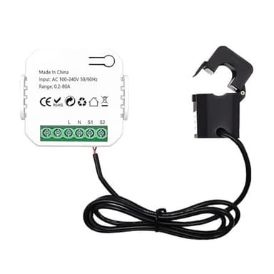 POFET Moniteur d'énergie Intelligent, Moniteur d'utilisation de l'électricité WiFi, 80A, Compatible avec Tuya Smart Life